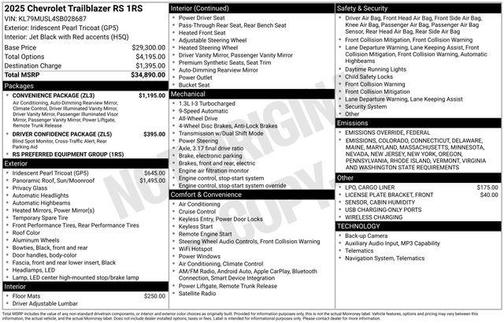 2025 Chevrolet Trailblazer RS