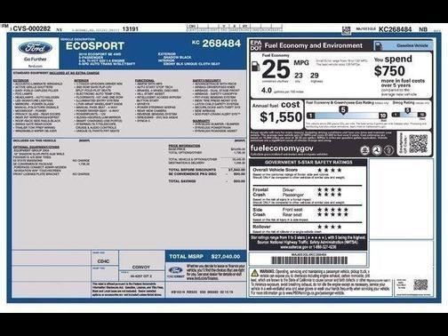 2019 Ford EcoSport SE