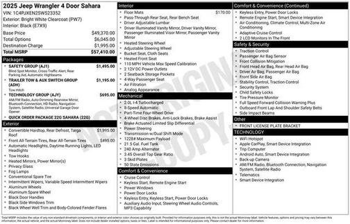 2025 Jeep Wrangler 4-Door Sahara 4x4