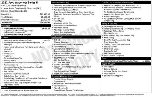 2022 Jeep Wagoneer Series II 4x4