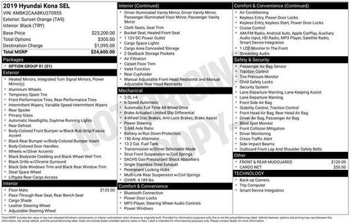 2019 Hyundai KONA SEL
