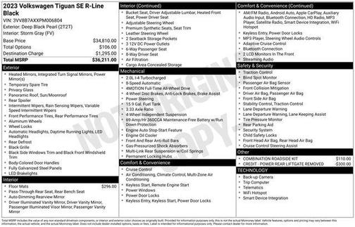 2023 Volkswagen Tiguan 2.0T SE R-Line Black 4MOTION