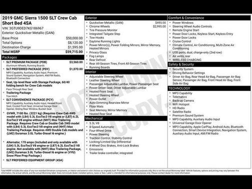 Quicksilver Metallic 2019 GMC Sierra 1500 SLT