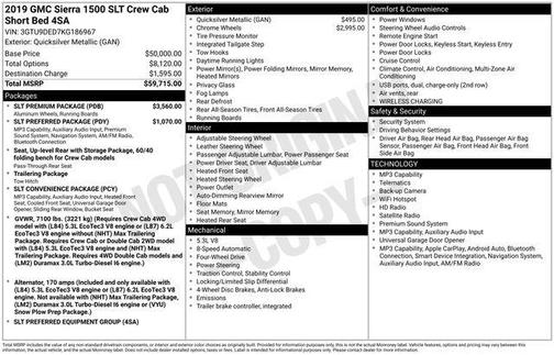 Quicksilver Metallic 2019 GMC Sierra 1500 SLT