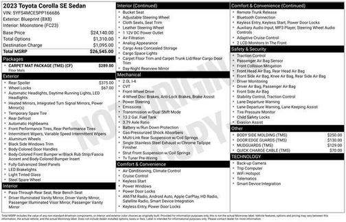 2023 Toyota Corolla SE