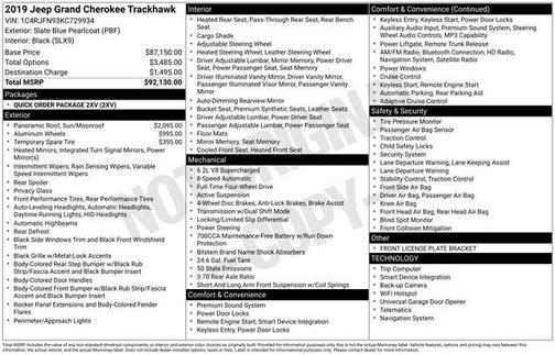 2019 Jeep Grand Cherokee Trackhawk