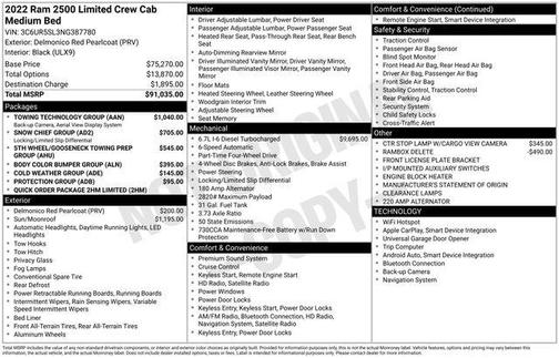 2022 RAM 2500 Limited Crew Cab 4x4 6'4' Box