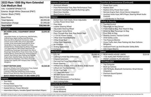2023 RAM 1500 Big Horn/Lone Star
