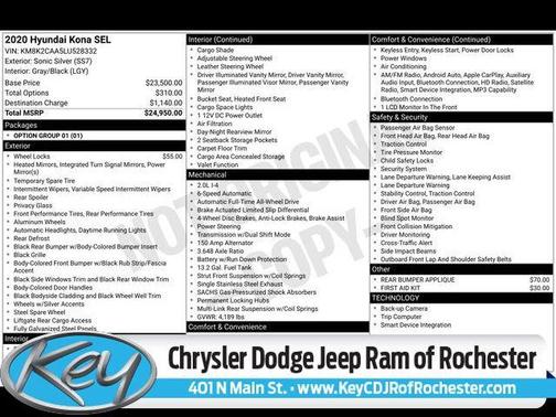 2020 Hyundai KONA SEL