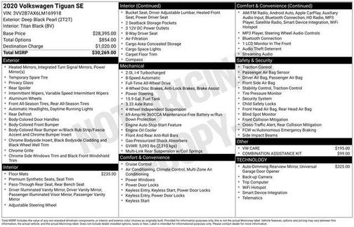 2020 Volkswagen Tiguan 2.0T SE 4MOTION