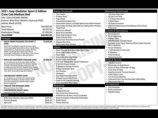 2021 Jeep Gladiator Sport S