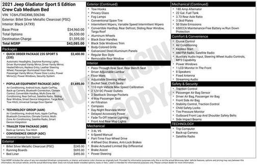 2021 Jeep Gladiator Sport S