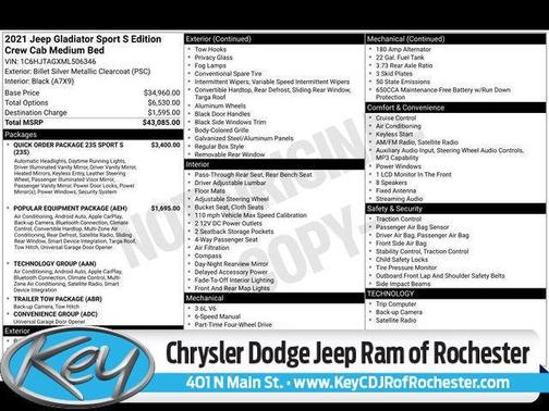 2021 Jeep Gladiator Sport S