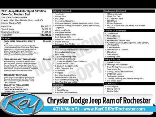 2021 Jeep Gladiator Sport S