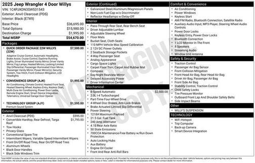 2025 Jeep Wrangler Willys