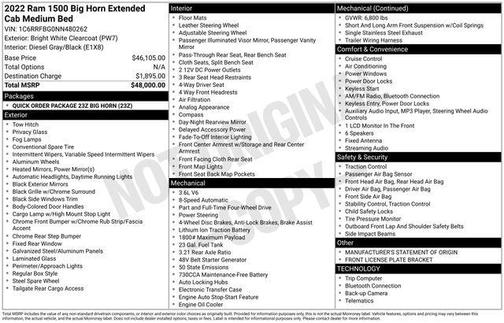 2022 RAM 1500 Big Horn/Lone Star