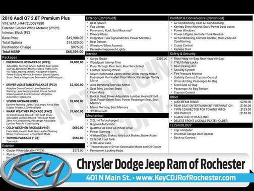 2018 Audi Q7 2.0T Premium Plus