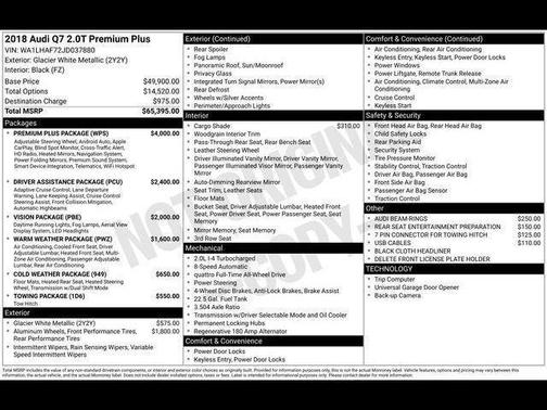 2018 Audi Q7 2.0T Premium Plus
