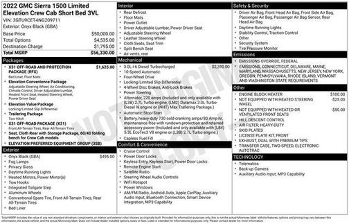2022 GMC Sierra 1500 Elevation