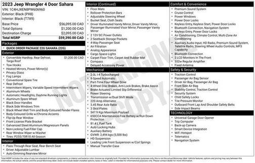 Black Clearcoat 2023 Jeep Wrangler 4-Door Sahara