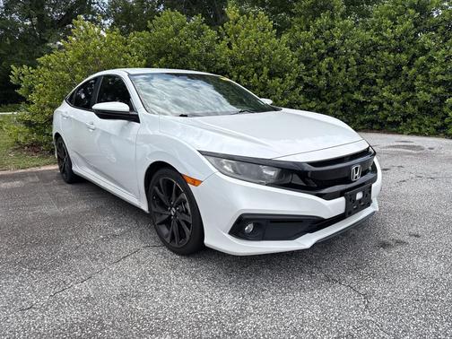 Platinum White Pearl 2020 Honda Civic Sport