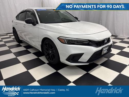 Platinum White Pearl 2024 Honda Civic Sport