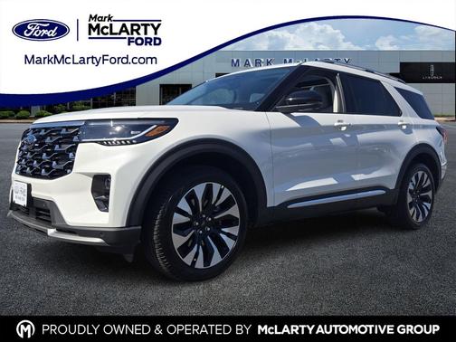 Star White Metallic Tri-Coat 2026 Ford Explorer Platinum