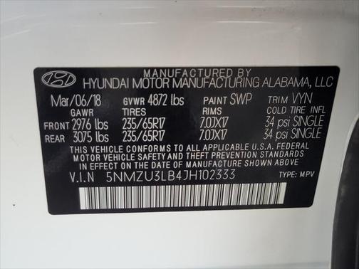 2018 Hyundai Santa Fe Sport 2.4L