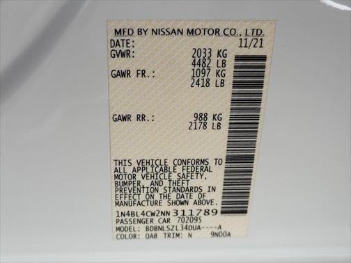 2022 Nissan Altima SR Intelligent AWD