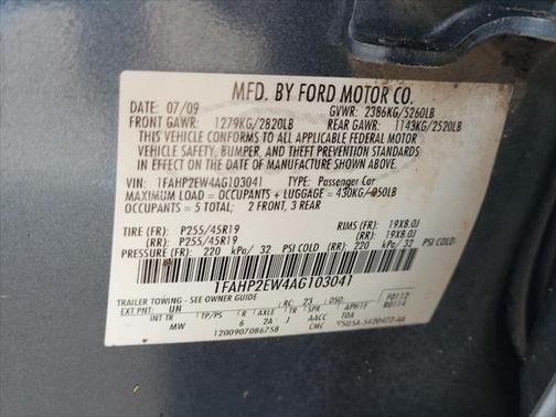 2010 Ford Taurus SEL