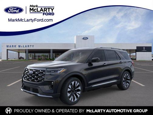 Agate Black Metallic 2026 Ford Explorer Platinum