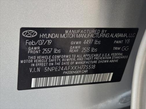 2019 Hyundai SONATA SE