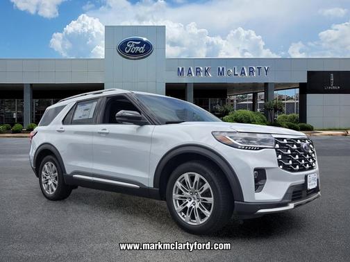 SPACE WHITE METALLIC 2026 Ford Explorer Platinum
