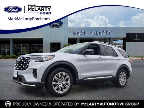 SPACE WHITE METALLIC 2026 Ford Explorer Platinum