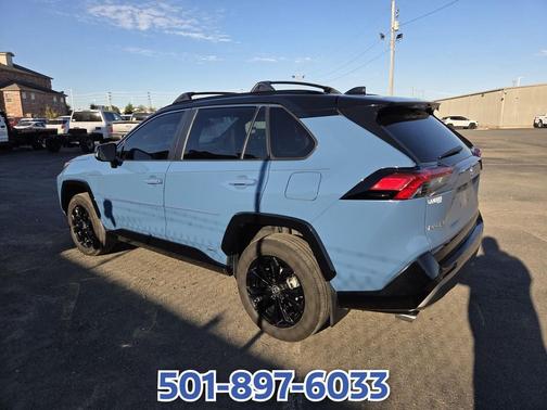 Cavalry Blue/Midnight Black Metallic 2025 Toyota RAV4 Hybrid SE
