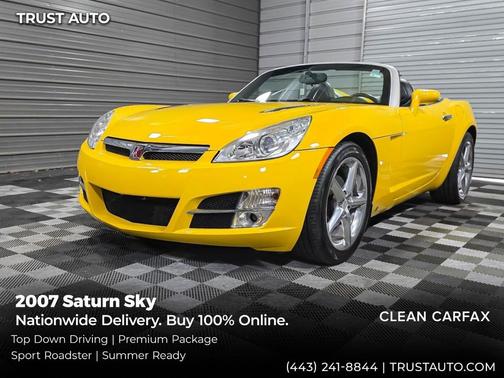 Sunburst Yellow 2007 Saturn Sky Soft-Top Convertible/Coupe