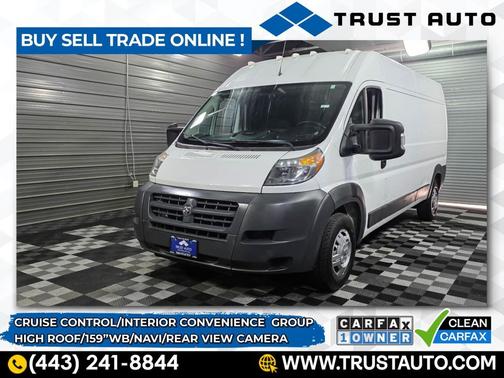 Bright White Clearcoat 2018 RAM ProMaster 2500 High Roof
