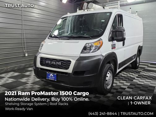 Bright White Clearcoat 2021 RAM ProMaster 1500 Low Roof