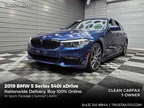 Mediterranean Blue Metallic 2019 BMW 540 i xDrive