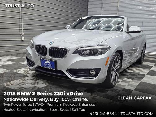 Glacier Silver Metallic 2018 BMW 230 i xDrive