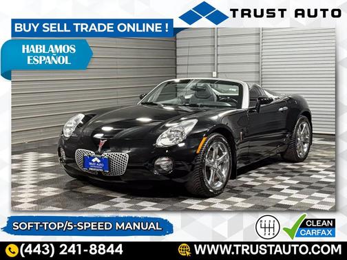 2006 Pontiac Solstice Roadster 5-Speed Manual Soft-Top Coupe