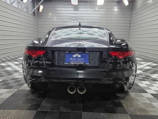 Ultimate Black Metallic 2017 Jaguar F-TYPE Premium Sport Supercharged Coupe w/Full Red Leather Interior Pkg