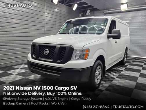 Glacier White 2021 Nissan NV Cargo NV1500 SV V6