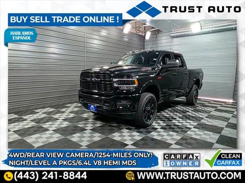 2022 RAM 2500 Laramie 4WD Crew Cab 6.4L V8 Hemi Pickup Truck w/Night/Level A Pkgs