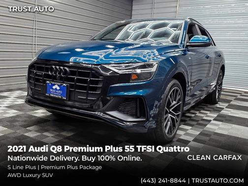 Galaxy Blue Metallic 2021 Audi Q8 55 Premium Plus