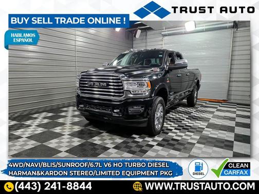 2019 RAM 3500 Limited 4WD Crew Cab 8FT Long Bed Cummins HO Diesel Pickup Truck w/Level 1 Equipment Group