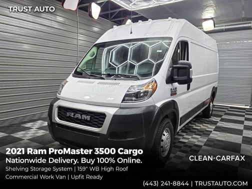 Bright White Clearcoat 2021 RAM ProMaster 3500 High Roof