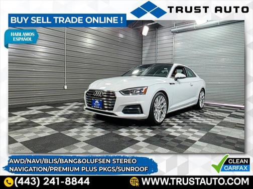 2018 Audi A5 Premium Plus 2.0 TFSI Quattro AWD Luxury Coupe w/Navigation Pkg