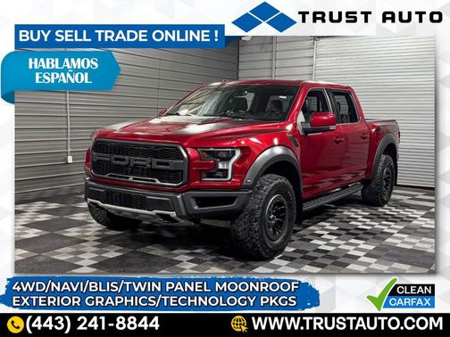 2018 Ford F-150 Raptor 4WD SuperCrew Pickup Truck w/Technology Pkg