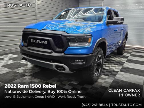 Hydro Blue Pearlcoat 2022 RAM 1500 Rebel